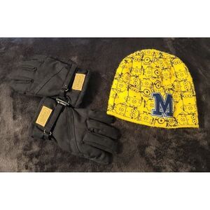 Minion ski hat and Schmidt workwear thinsulate youth‎ gloves size small